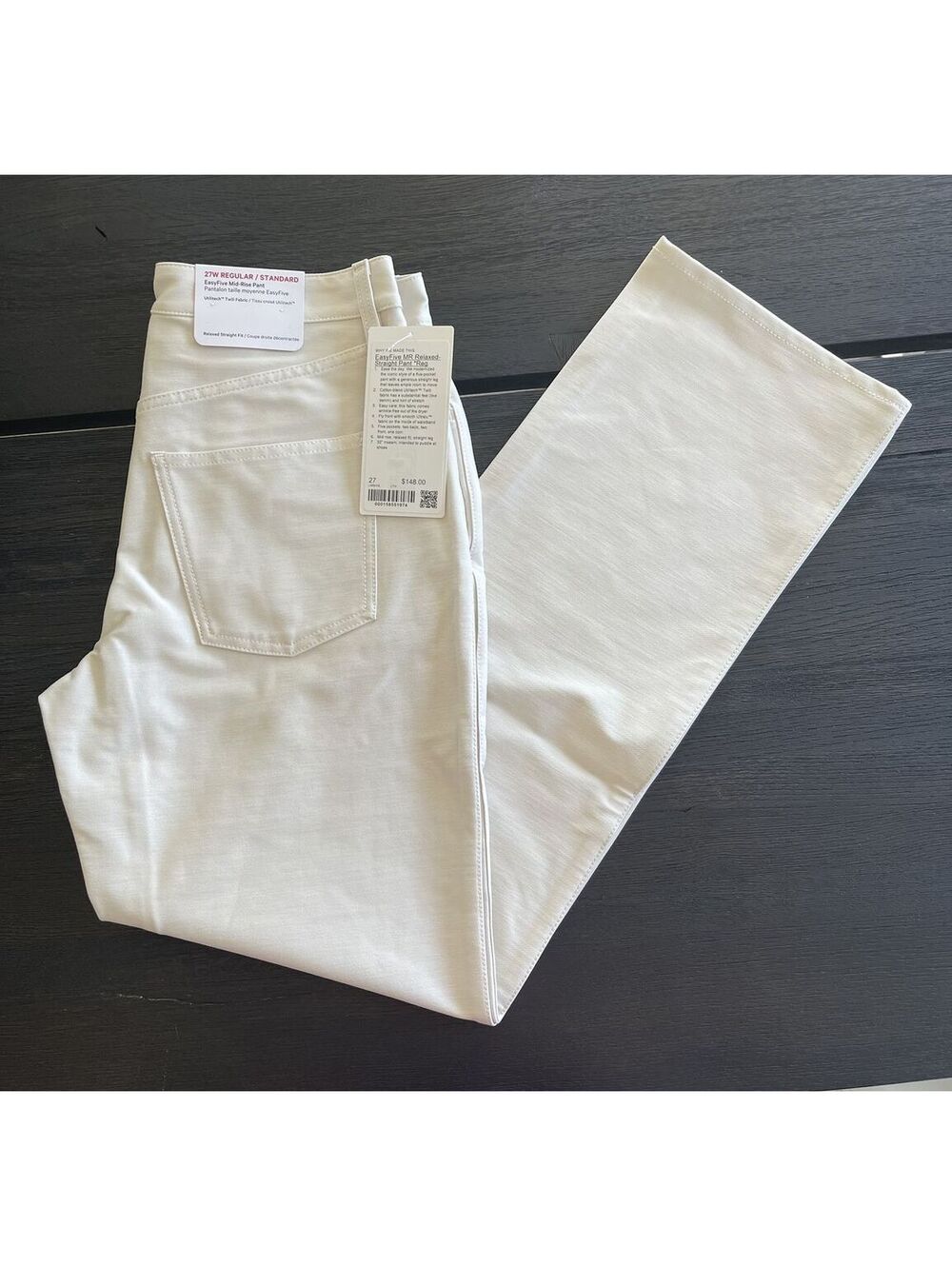 Lululemon - EasyFive Mid-Rise Relaxed-Straight Pant Regular - 27R - Downtown Tan